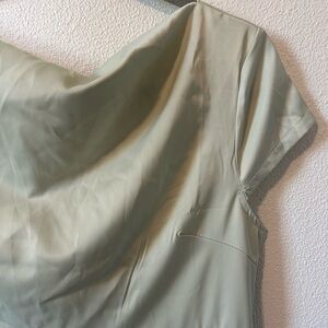 Ivana Satin Twist Back Cutout Midi Maxi Dress